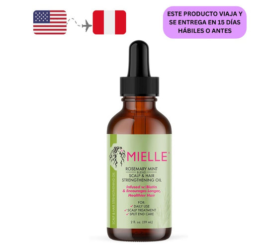 Mielle Organics - Aceite fortalecedor del cuero cabelludo y del cabello, de romero y menta, 60ml.