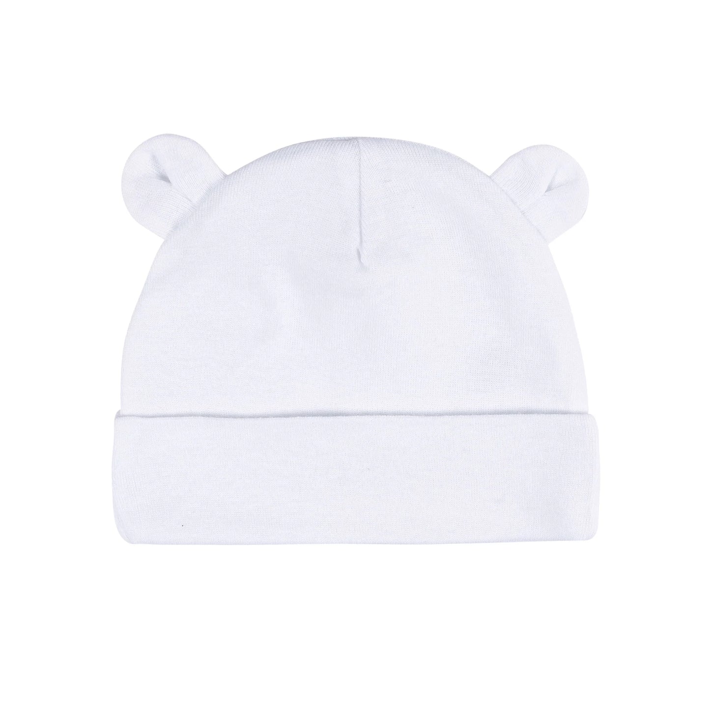 Gerber Baby Niño O Niña Unisex White Gorros de Algodón, Paquete de 3, Tamaños Recién Nacidos - 0/6 Meses