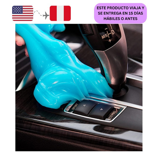 PULIDIKI Limpiador de interior de coche Slime Kit de limpieza para coche, Azul