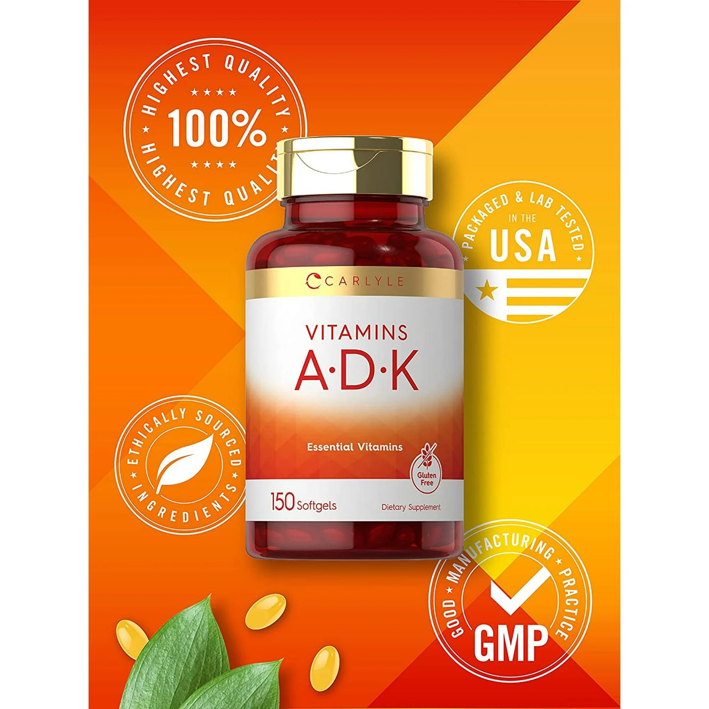 ADK de Vitaminas 150 Cápsulas Blandas por Carlyle