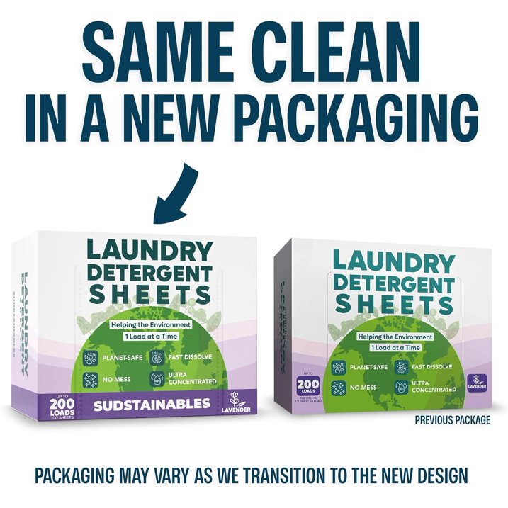 Laundry detergent Sheets Sudstainables 100 unidades