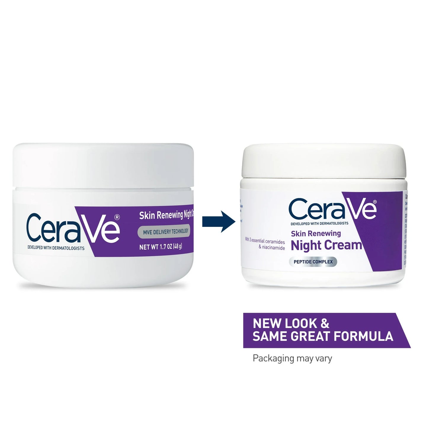 CeraVe Skin Skin Renovadora Cara Night Cream con Complejo Péptido y Ácido Hialurónico