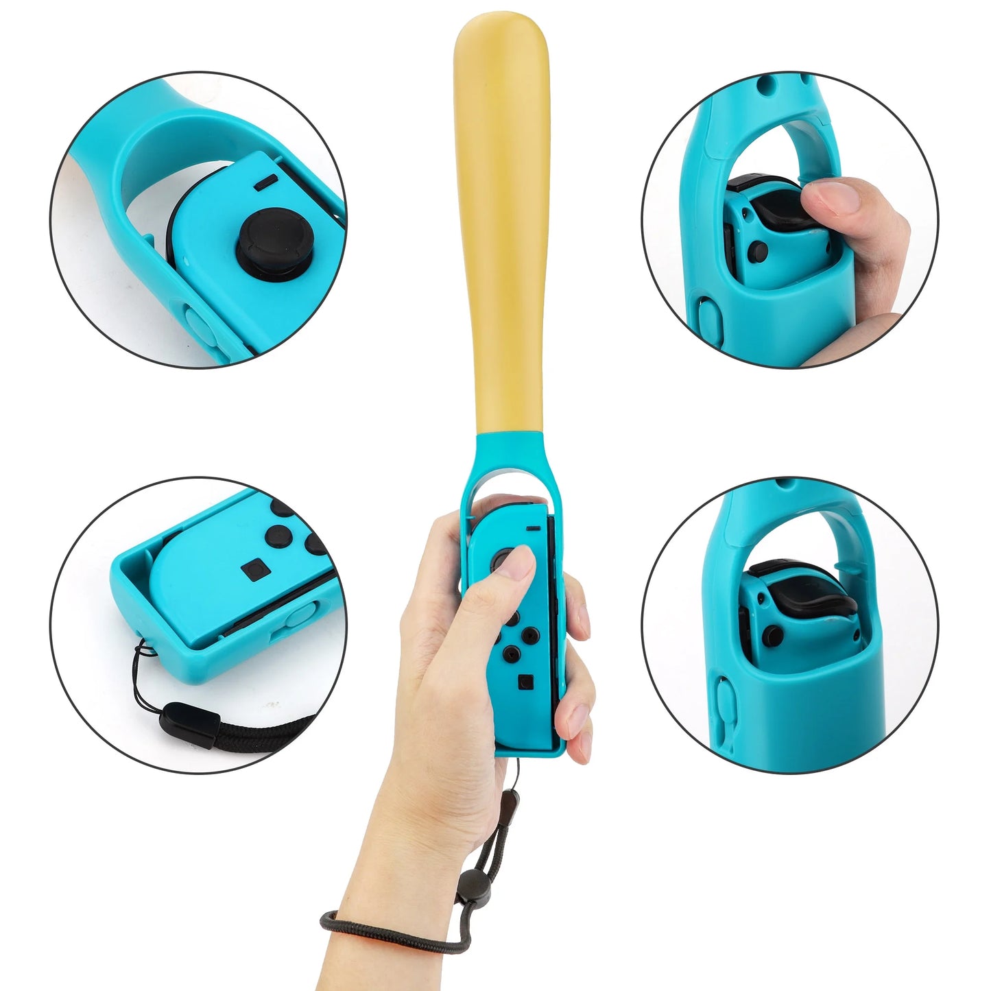 2 Empuñaduras de Mango de Bate de Béisbol Compatible con  Nintendo Switch/controlador Joy-Con Oled, Accesorios para Juegos Deportivos Somatosensoriales