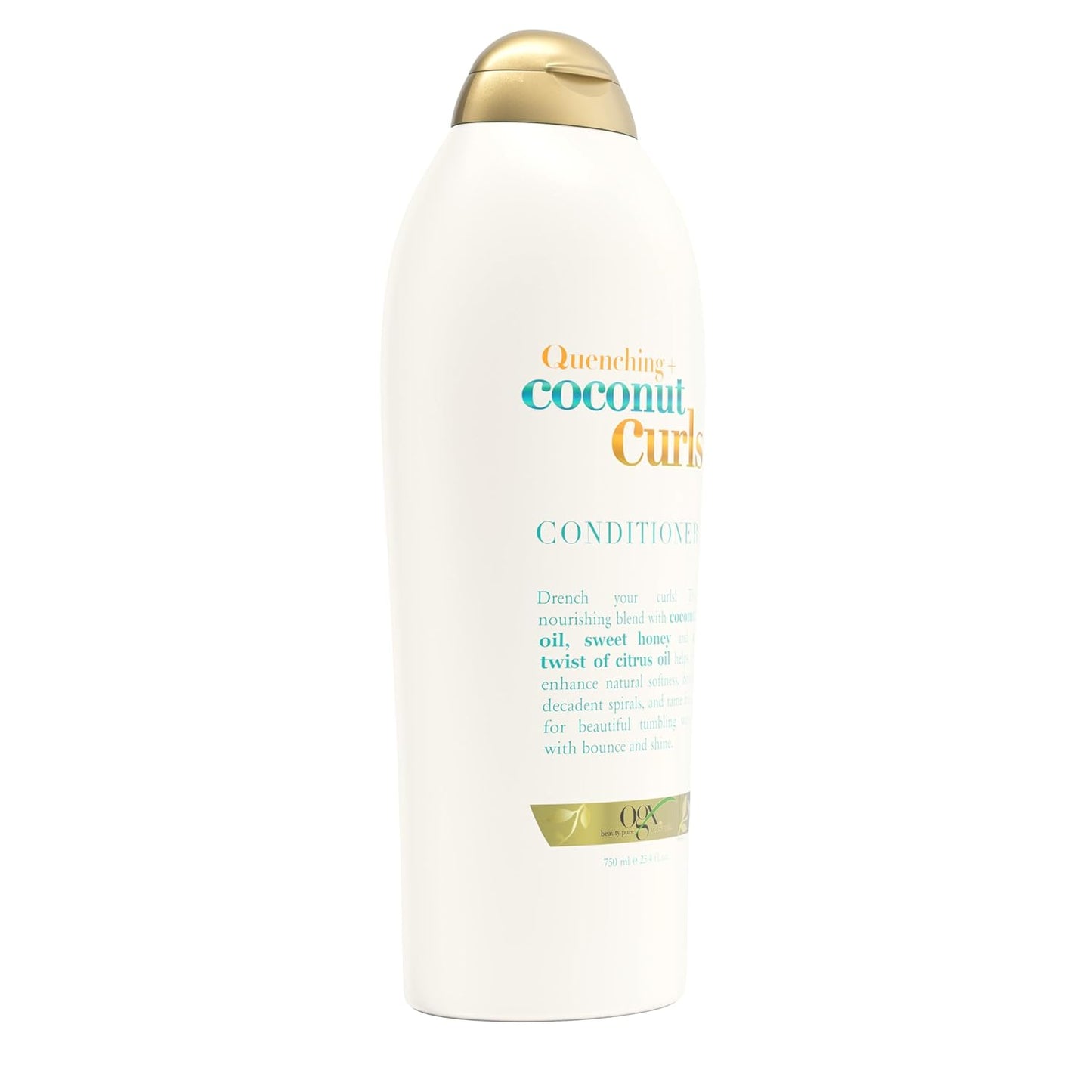 OGX Quenching + Coconut Curls, Acondicionador humectante para cabello rizado, 750ml