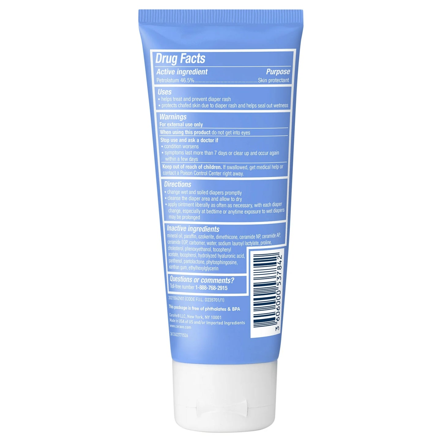 CeraVe Baby Healing Ointment para Sarpullido de Pañal y Piel Seca Agrietada para Bebé 85gr