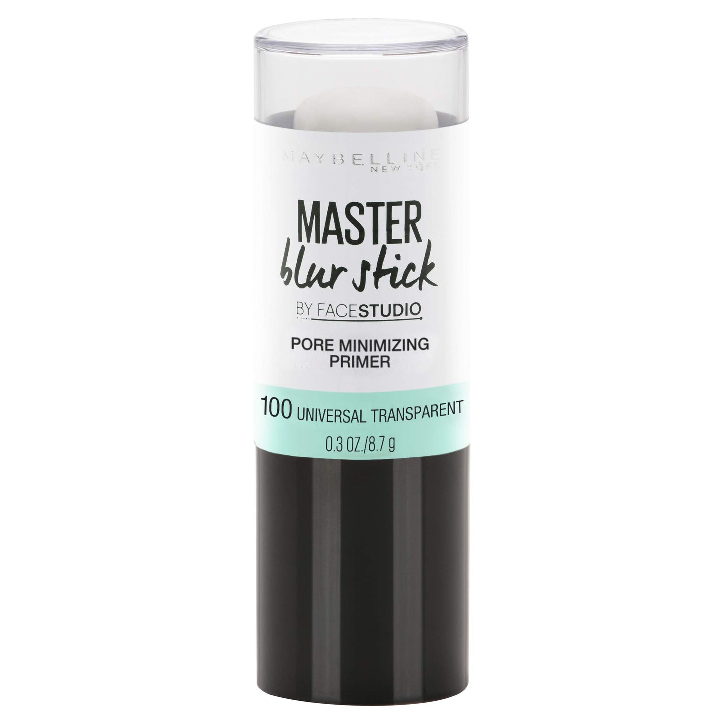 Prebase de maquillaje en barra Facestudio Master Blur de Maybelline New York, transparente universal, 0,3 oz.