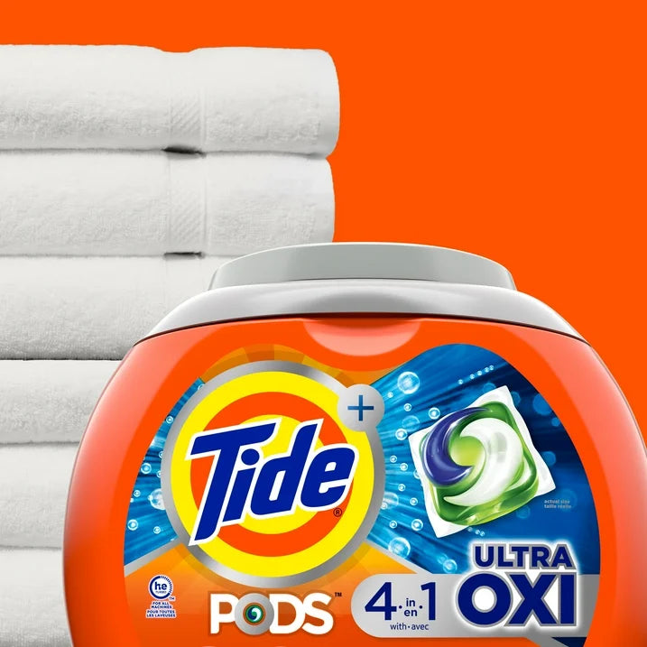 Tide PODS Detergente Líquido para Ropa, Ultra Oxi, 32 Unidades