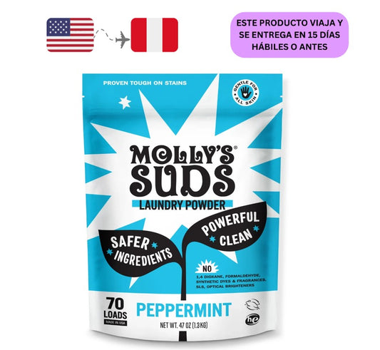 Molly's Suds Detergente en Polvo 1.3KG - MENTA