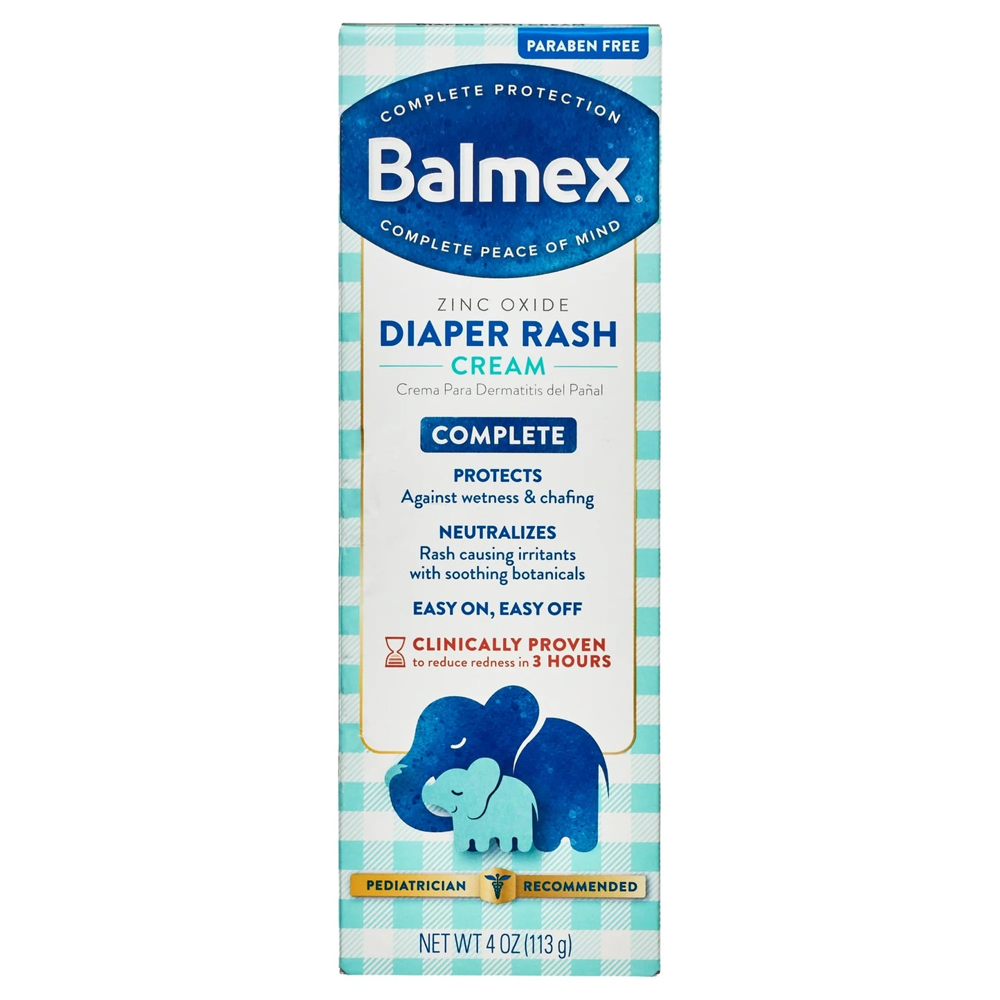 Balmex Complete Crema para la Piel con Óxido de Zinc y Relajantes Botánicos 113g