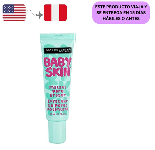 Prebase de maquillaje Baby Skin Instant Pore Eraser de Maybelline, transparente, 2 unidades