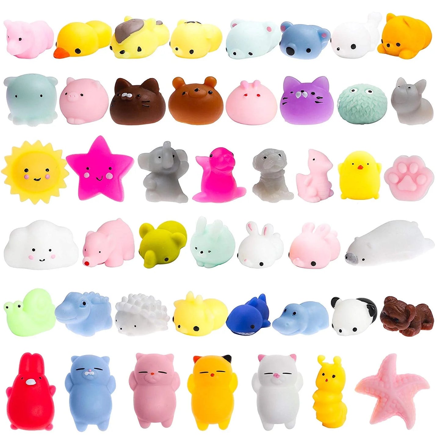 Squishy Juguetes para los Niños - Squishys 36 Pack Mini Mochi Squishies, Animal de Silicona