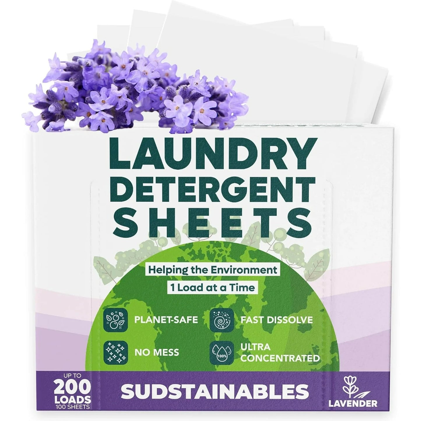 Laundry detergent Sheets Sudstainables 100 unidades