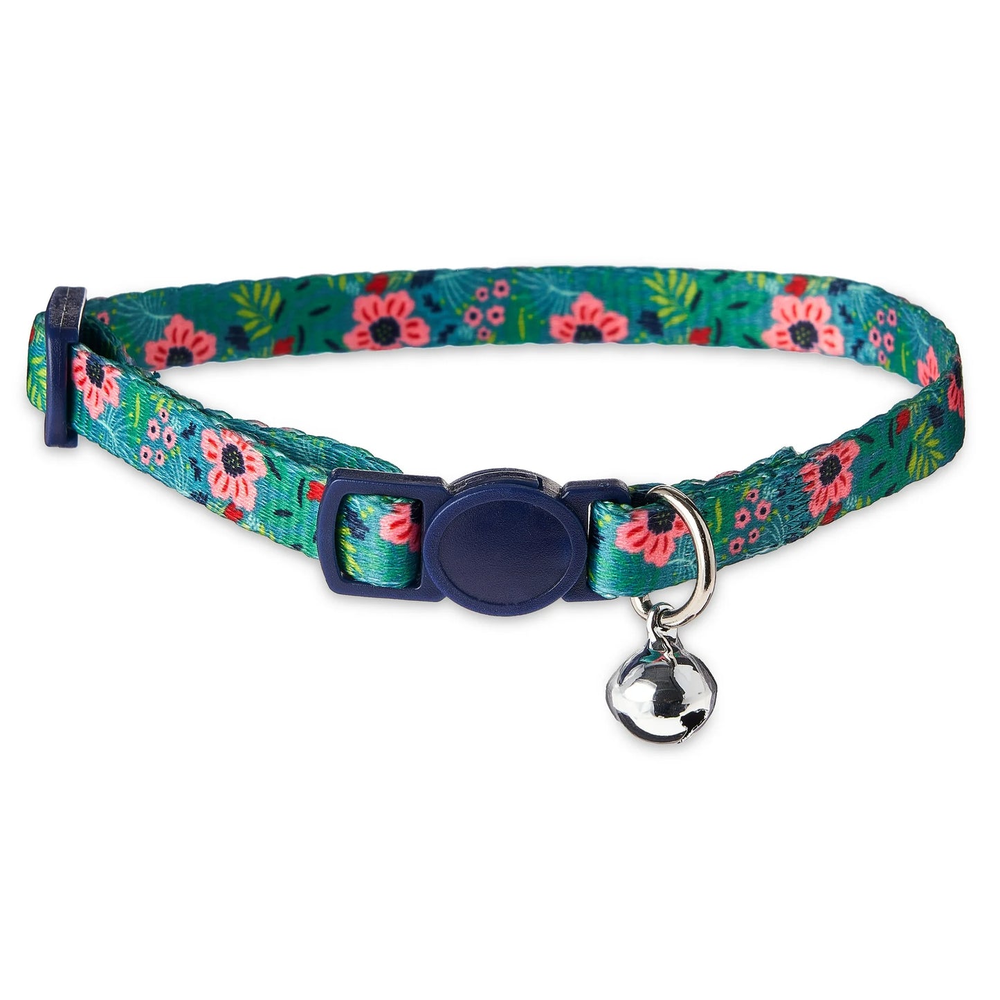 Vibrant Life Collar para Gatos con Estampado Floral Tropical de Moda, Verde, Exterior