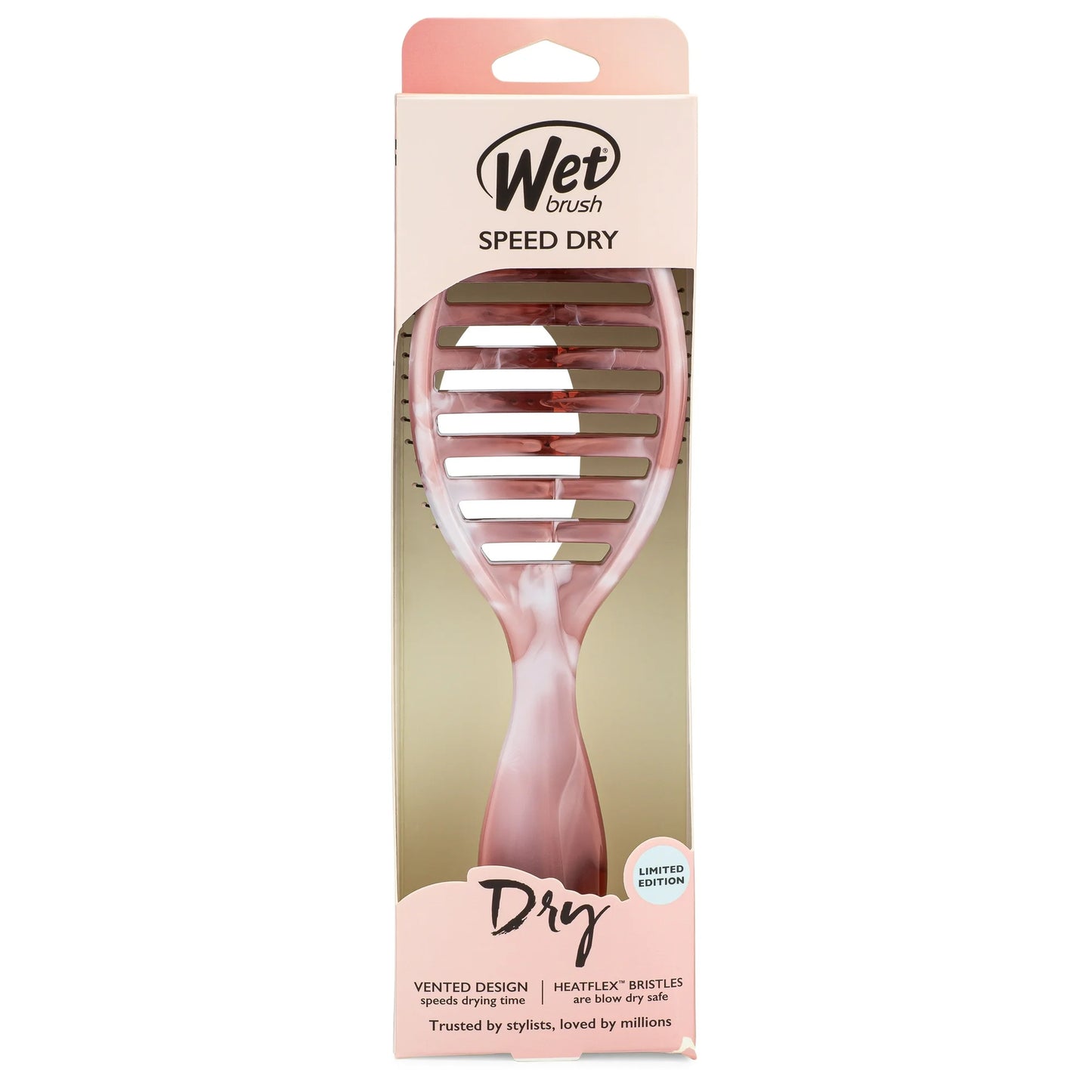 Wet Brush Dulce de Cristal de Mar Velocidad Cepillo de Cabello Seco - Rosa 1Uds