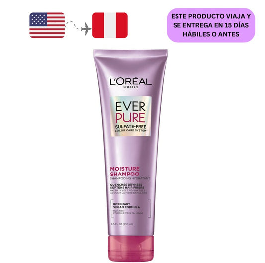 L'Oreal Paris EverPure Humity Champú sin Sulfato para Cabello Seco, 250ml