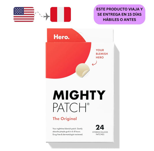 Mighty Patch Tratamiento Original para el Acné y las Espinillas by Hero Cosmetics con Parches Hidrocoloide, 24 Unidades