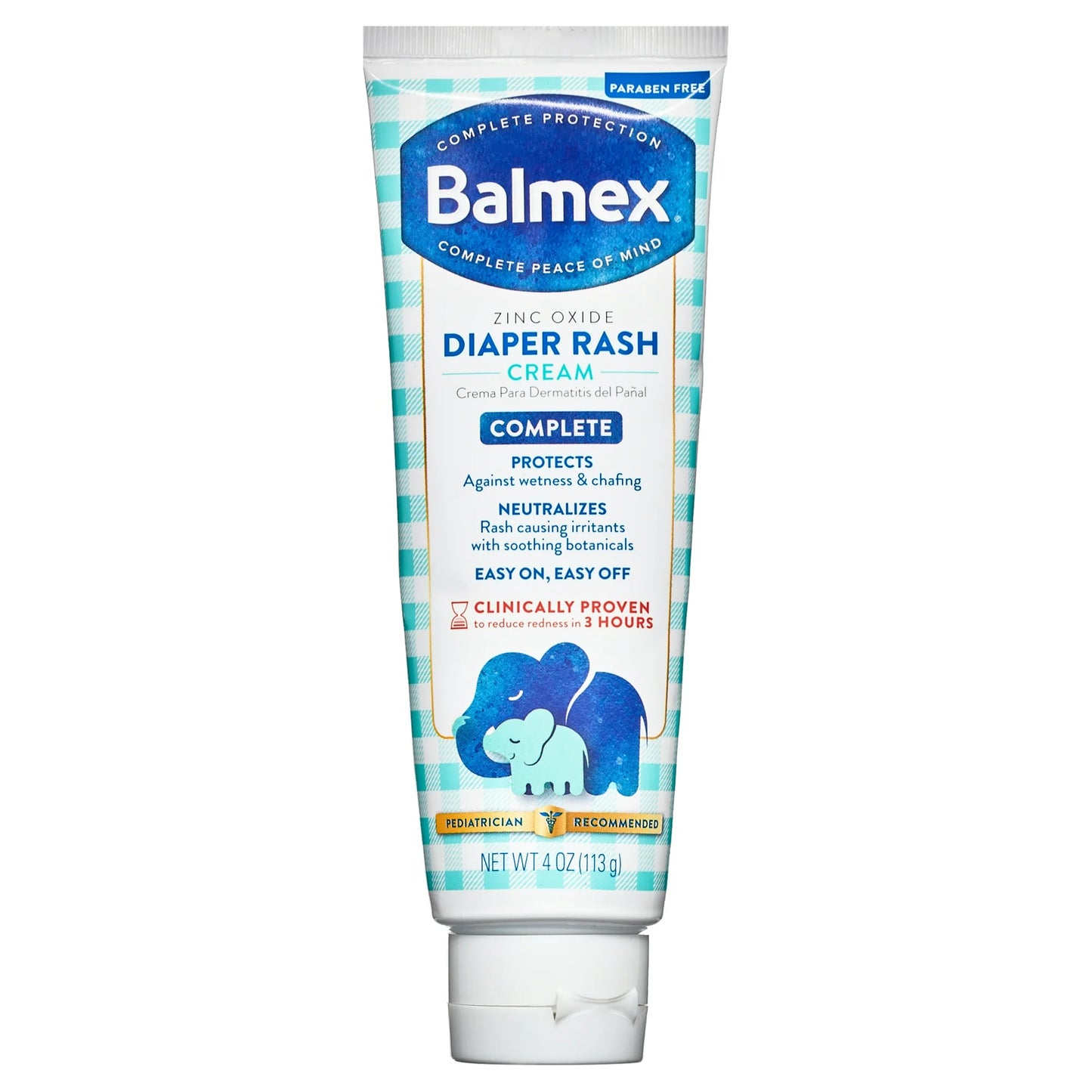 Balmex Complete Crema para la Piel con Óxido de Zinc y Relajantes Botánicos 113g