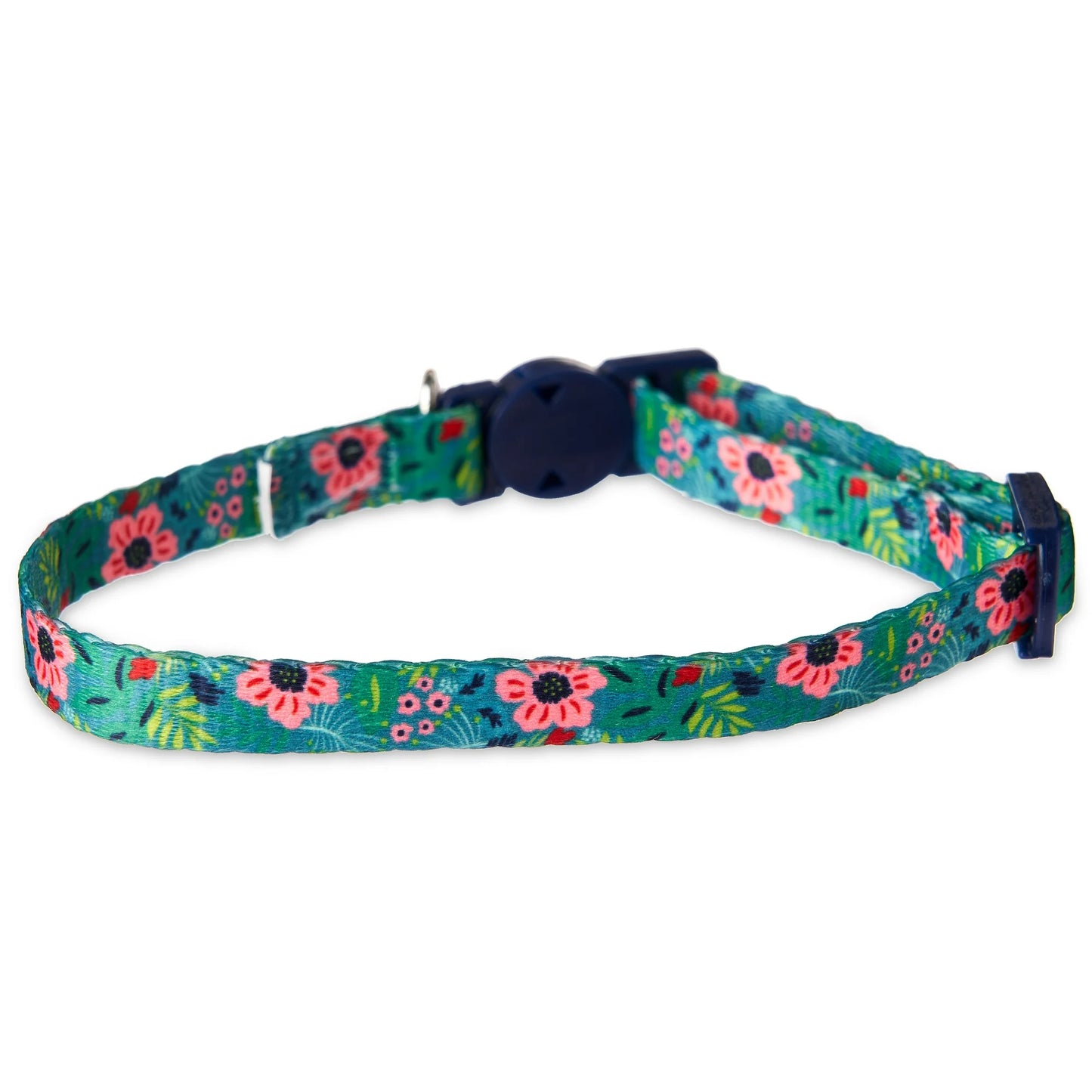 Vibrant Life Collar para Gatos con Estampado Floral Tropical de Moda, Verde, Exterior