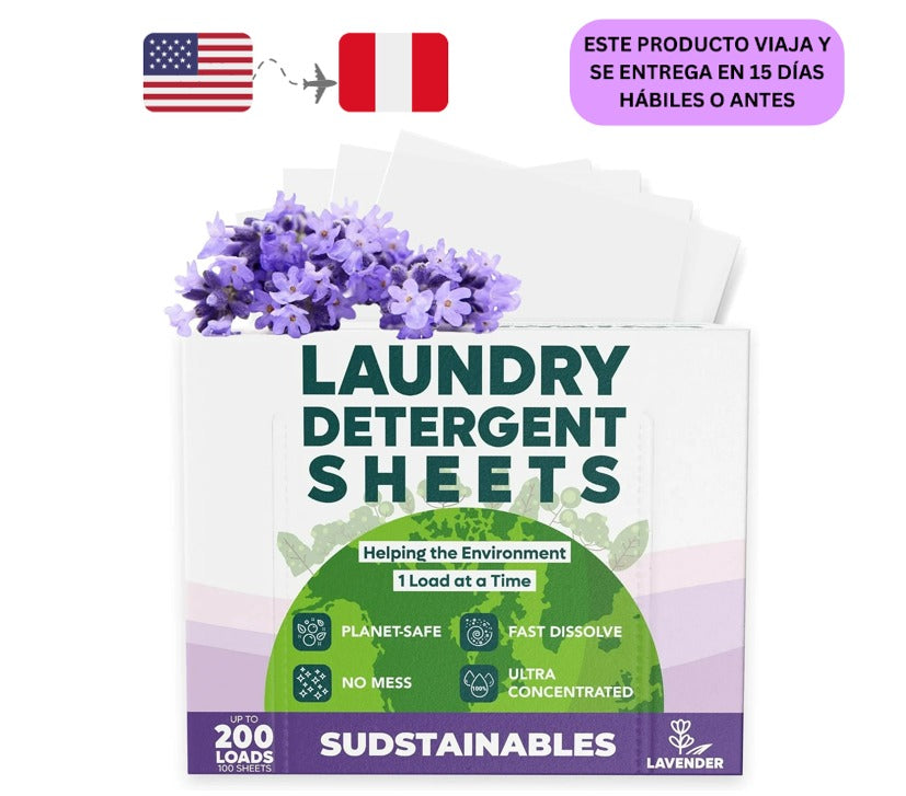 Laundry detergent Sheets Sudstainables 100 unidades