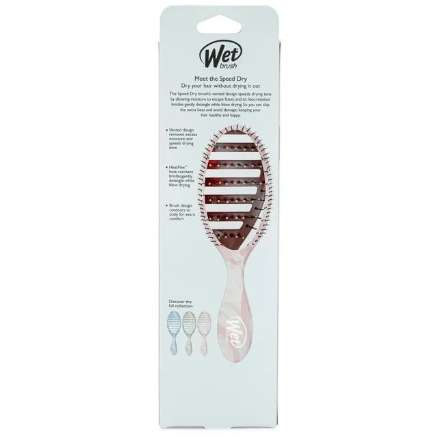 Wet Brush Dulce de Cristal de Mar Velocidad Cepillo de Cabello Seco - Rosa 1Uds