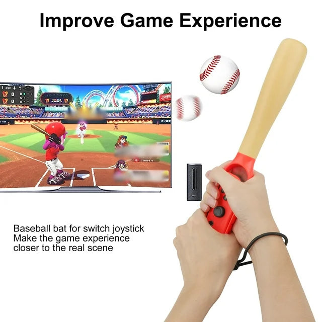 2 Empuñaduras de Mango de Bate de Béisbol Compatible con  Nintendo Switch/controlador Joy-Con Oled, Accesorios para Juegos Deportivos Somatosensoriales